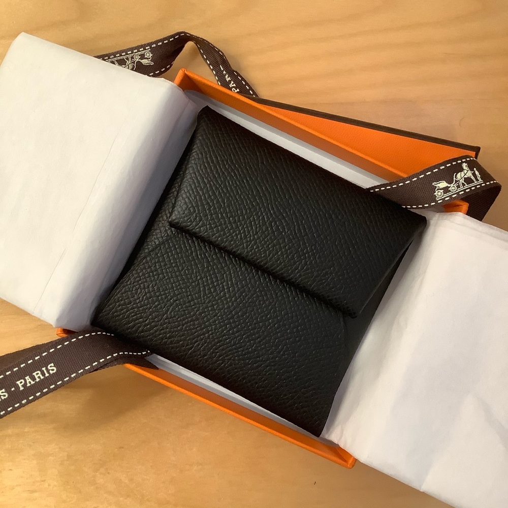 Hermes Bastia Coin Purse Noir